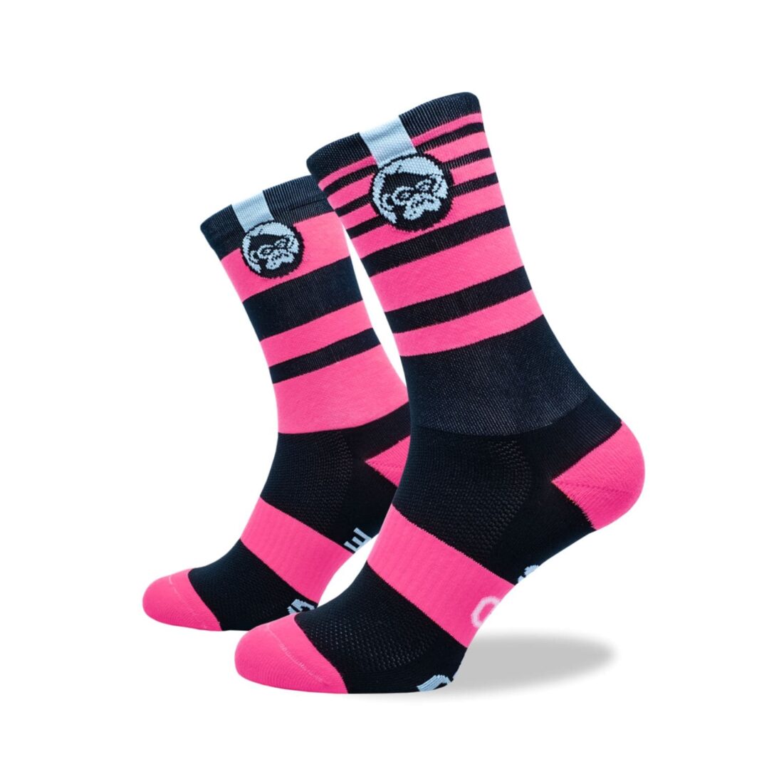 striped novelty quality socks by grumpy monkey